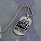 Jesus Christ Matters Necklace Stainless Steel or 18k Gold Dog Tag 24" Chain-Express Your Love Gifts