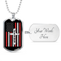 Jesus Christian Necklace Stainless Steel or 18k Gold Dog Tag 24" Chain-Express Your Love Gifts