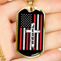 Jesus Christian Necklace Stainless Steel or 18k Gold Dog Tag 24" Chain-Express Your Love Gifts