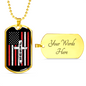Jesus Christian Necklace Stainless Steel or 18k Gold Dog Tag 24" Chain-Express Your Love Gifts