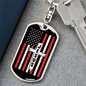 Jesus Cross Keychain Stainless Steel or 18k Gold Dog Tag Keyring-Express Your Love Gifts