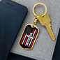 Jesus Cross Keychain Stainless Steel or 18k Gold Dog Tag Keyring-Express Your Love Gifts