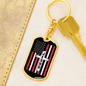 Jesus Cross Keychain Stainless Steel or 18k Gold Dog Tag Keyring-Express Your Love Gifts