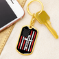 Jesus Cross Keychain Stainless Steel or 18k Gold Dog Tag Keyring-Express Your Love Gifts
