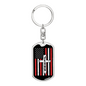 Jesus Cross Keychain Stainless Steel or 18k Gold Dog Tag Keyring-Express Your Love Gifts