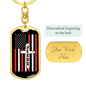 Jesus Cross Keychain Stainless Steel or 18k Gold Dog Tag Keyring-Express Your Love Gifts