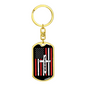 Jesus Cross Keychain Stainless Steel or 18k Gold Dog Tag Keyring-Express Your Love Gifts