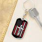 Jesus Cross Keychain Stainless Steel or 18k Gold Dog Tag Keyring-Express Your Love Gifts