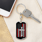 Jesus Cross Keychain Stainless Steel or 18k Gold Dog Tag Keyring-Express Your Love Gifts