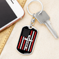Jesus Cross Keychain Stainless Steel or 18k Gold Dog Tag Keyring-Express Your Love Gifts