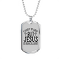 Jesus Eggcellent Christian Necklace Stainless Steel or 18k Gold Dog Tag 24" Chain-Express Your Love Gifts
