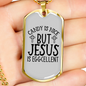 Jesus Eggcellent Christian Necklace Stainless Steel or 18k Gold Dog Tag 24" Chain-Express Your Love Gifts