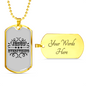 Jesus Everything Arrow Christian Necklace Stainless Steel or 18k Gold Dog Tag 24" Chain-Express Your Love Gifts