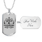 Jesus Everything Christian Necklace Stainless Steel or 18k Gold Dog Tag 24" Chain-Express Your Love Gifts