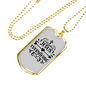 Jesus Everything Cross Christian Necklace Stainless Steel or 18k Gold Dog Tag 24" Chain-Express Your Love Gifts