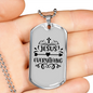 Jesus Everything Cross Christian Necklace Stainless Steel or 18k Gold Dog Tag 24" Chain-Express Your Love Gifts