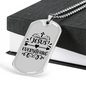 Jesus Everything Cross Christian Necklace Stainless Steel or 18k Gold Dog Tag 24" Chain-Express Your Love Gifts