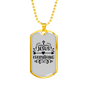 Jesus Everything Cross Christian Necklace Stainless Steel or 18k Gold Dog Tag 24" Chain-Express Your Love Gifts