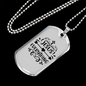 Jesus Everything Cross Christian Necklace Stainless Steel or 18k Gold Dog Tag 24" Chain-Express Your Love Gifts