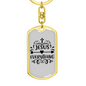 Jesus Everything Cross Keychain Stainless Steel or 18k Gold Dog Tag Keyring-Express Your Love Gifts