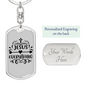 Jesus Everything Cross Keychain Stainless Steel or 18k Gold Dog Tag Keyring-Express Your Love Gifts