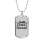 Jesus Everything Symbols Christian Necklace Stainless Steel or 18k Gold Dog Tag 24" Chain-Express Your Love Gifts