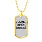 Jesus Everything Symbols Christian Necklace Stainless Steel or 18k Gold Dog Tag 24" Chain-Express Your Love Gifts