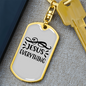 Jesus Everything Symbols Keychain Stainless Steel or 18k Gold Dog Tag Keyring-Express Your Love Gifts