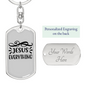 Jesus Everything Symbols Keychain Stainless Steel or 18k Gold Dog Tag Keyring-Express Your Love Gifts