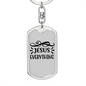 Jesus Everything Symbols Keychain Stainless Steel or 18k Gold Dog Tag Keyring-Express Your Love Gifts