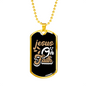 Jesus Faith Christian Necklace Stainless Steel or 18k Gold Dog Tag 24" Chain-Express Your Love Gifts