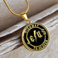 Jesus Highway to Heaven Circle Necklace Stainless Steel or 18k Gold 18-22"-Express Your Love Gifts