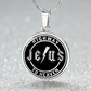 Jesus Highway to Heaven Circle Necklace Stainless Steel or 18k Gold 18-22"-Express Your Love Gifts