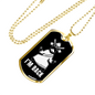 Jesus I'm Back Christian Necklace Stainless Steel or 18k Gold Dog Tag 24" Chain-Express Your Love Gifts