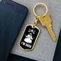 Jesus I'm Back Keychain Stainless Steel or 18k Gold Dog Tag Keyring-Express Your Love Gifts