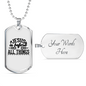 Jesus Is Before All Things Christian Necklace Stainless Steel or 18k Gold Dog Tag 24" Chain-Express Your Love Gifts