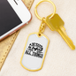 Jesus Is Before All Things Keychain Stainless Steel or 18k Gold Dog Tag Keyring-Express Your Love Gifts
