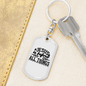 Jesus Is Before All Things Keychain Stainless Steel or 18k Gold Dog Tag Keyring-Express Your Love Gifts