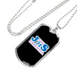 Jesus Is Christian Necklace Stainless Steel or 18k Gold Dog Tag 24" Chain-Express Your Love Gifts