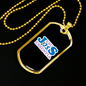 Jesus Is Christian Necklace Stainless Steel or 18k Gold Dog Tag 24" Chain-Express Your Love Gifts