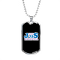 Jesus Is Christian Necklace Stainless Steel or 18k Gold Dog Tag 24" Chain-Express Your Love Gifts