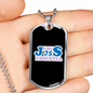 Jesus Is Christian Necklace Stainless Steel or 18k Gold Dog Tag 24" Chain-Express Your Love Gifts