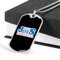 Jesus Is Christian Necklace Stainless Steel or 18k Gold Dog Tag 24" Chain-Express Your Love Gifts