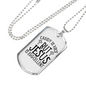 Jesus Is Eggcellent Christian Necklace Stainless Steel or 18k Gold Dog Tag 24" Chain-Express Your Love Gifts