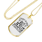 Jesus Is Eggcellent Christian Necklace Stainless Steel or 18k Gold Dog Tag 24" Chain-Express Your Love Gifts