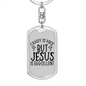 Jesus Is Eggcellent Keychain Stainless Steel or 18k Gold Dog Tag Keyring-Express Your Love Gifts
