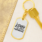 Jesus Is Essential Christian Keychain Stainless Steel or 18k Gold Dog Tag Keyring-Express Your Love Gifts