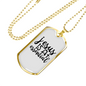 Jesus Is Essential Christian Necklace Stainless Steel or 18k Gold Dog Tag 24" Chain-Express Your Love Gifts