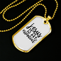 Jesus Is Essential Christian Necklace Stainless Steel or 18k Gold Dog Tag 24" Chain-Express Your Love Gifts
