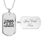 Jesus Is Essential Christian Necklace Stainless Steel or 18k Gold Dog Tag 24" Chain-Express Your Love Gifts